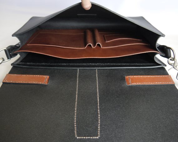 Two-Tone Briefcase With Tuck-Lock Closure