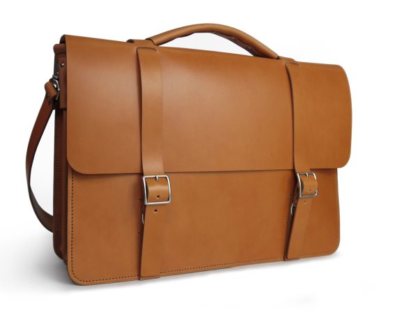 Classic Brown Leather Messenger Bag