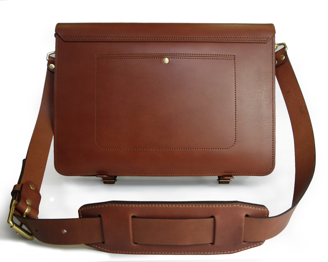 Minimal Messenger Bag, Full-grain Leather