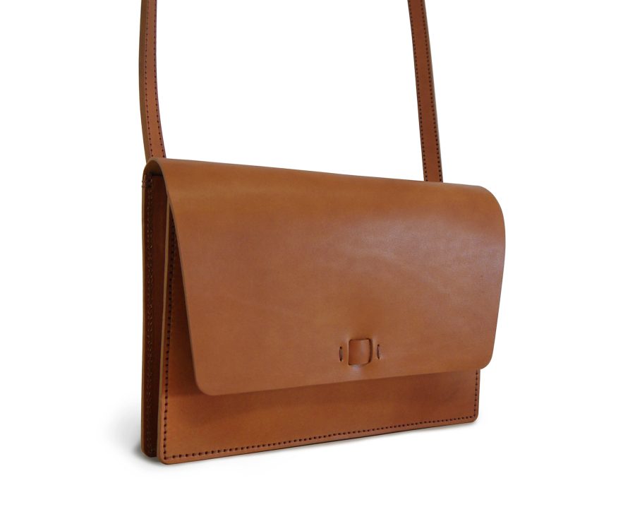 Womens bag with Shoulder Strap, Full grain leather