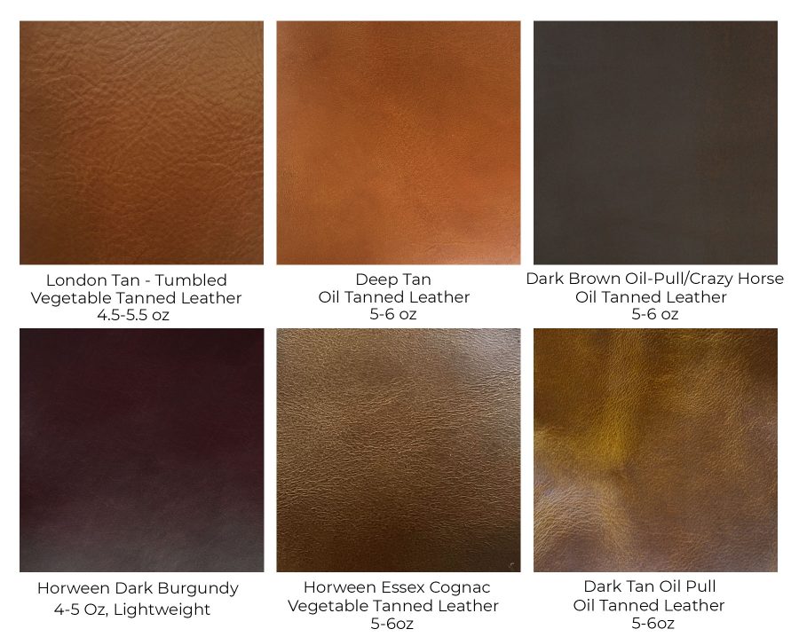 leather color swatches